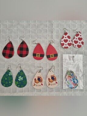 Holiday Earrings 6 Pairs
